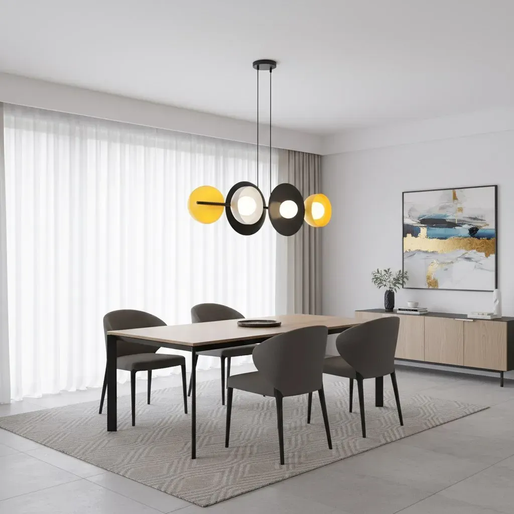 Lampa wisząca metalowa VOLUM 6 BL MIX wielokolorowa - 1485/6