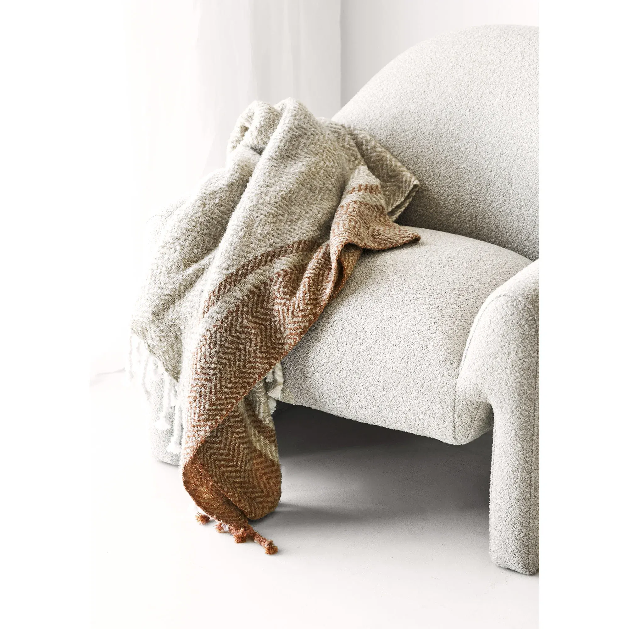 Pled ALMORA 130x180 beżowo-pomarańczowy — zdjęcie 3