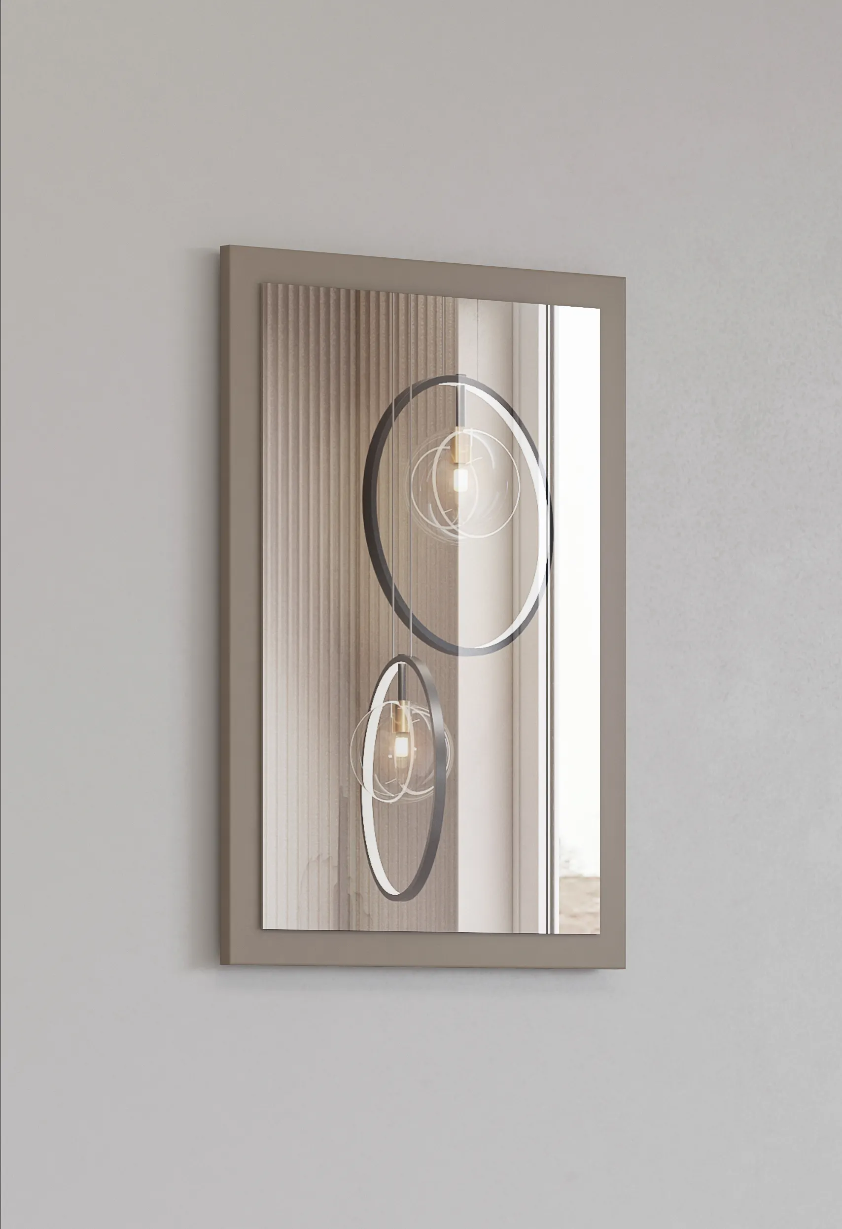 Lustro w ramie CROSS 40x60 congo szaro-brązowe - 24CWMY04