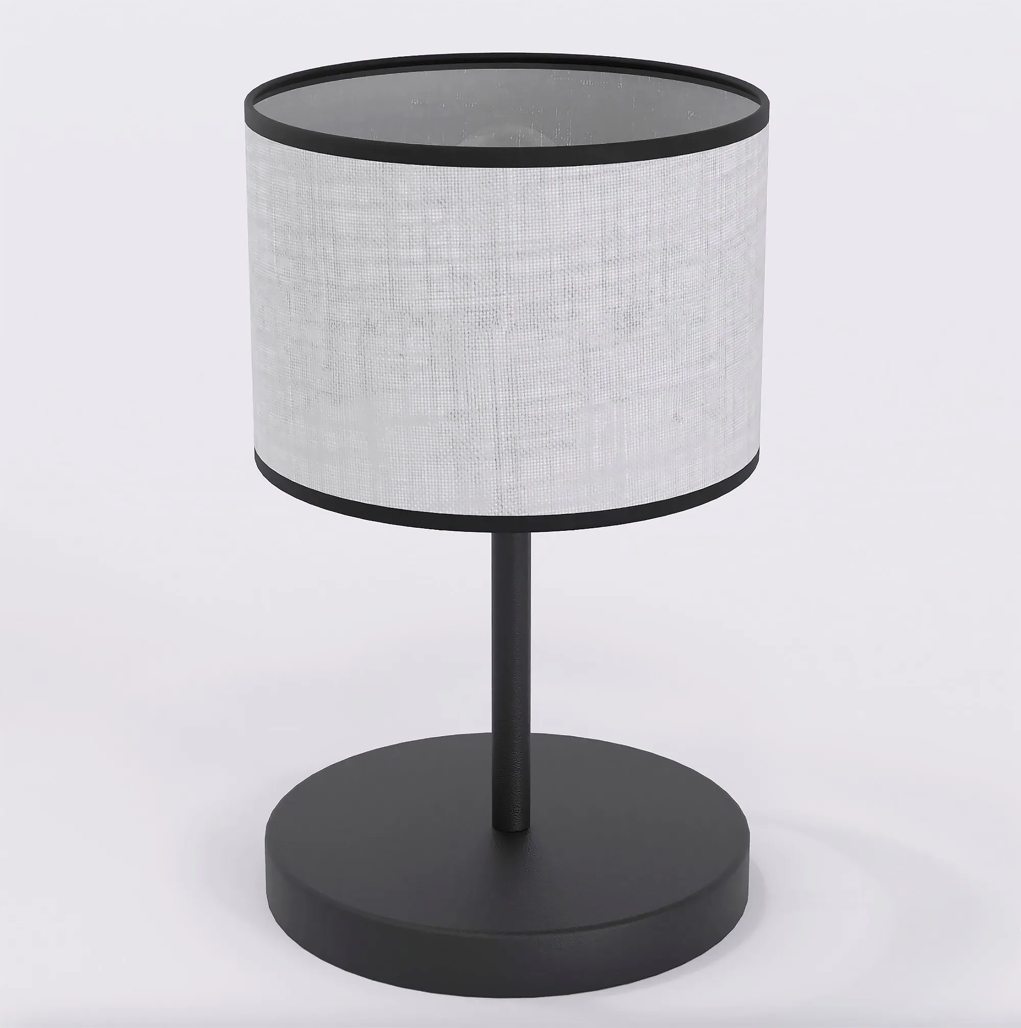 image lampa, stolowa, metal, czarna podstawa, biały abażur