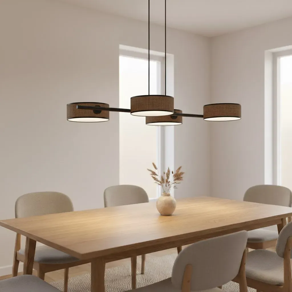 Lampa wisząca DRUMZ 4 abażur brązowy — zdjęcie 5