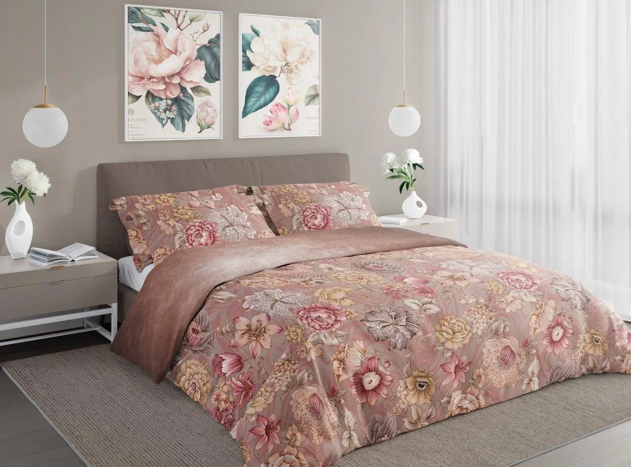 Pościel komplet NOBILE 019 160x200+2x70x80 satyna bawełaniana fotoprint wielokolorowy - FARO_31232