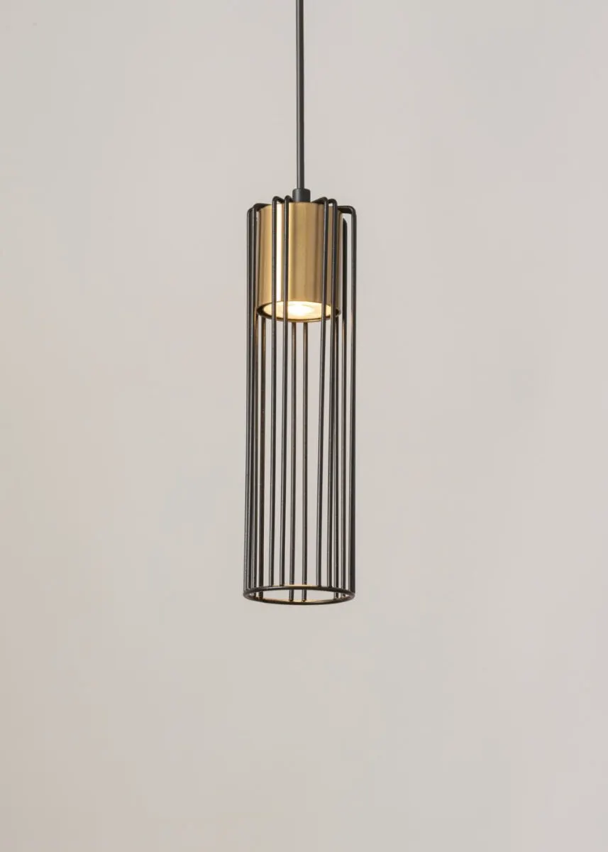 Lampa wisząca FOBIA 1 czarno-złota - SI_33449
