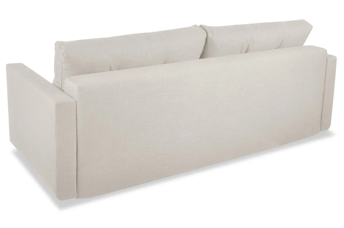 Sofa rozkładana z pojemnikiem SCANDI 218 cm beżowa pikowana - SCANDINEW-AUSTIN2BEIGE