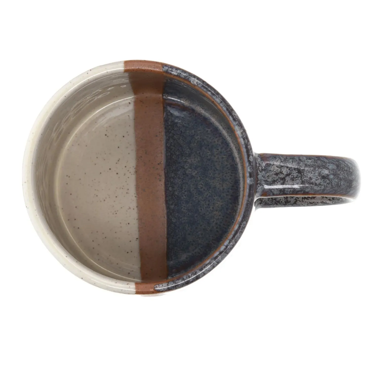 image kubek, ceramiczny, dwukolorowy, sprayowanie, glazurowany