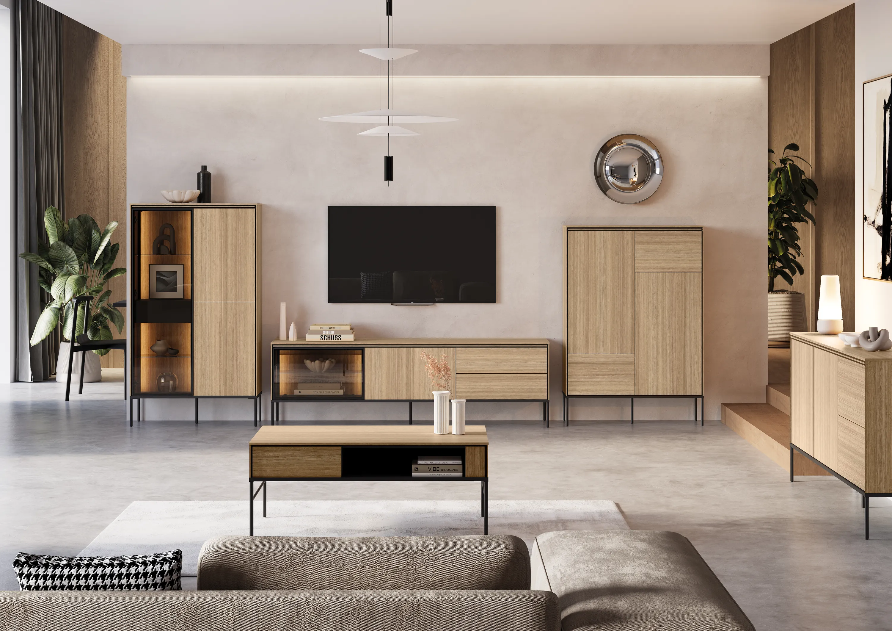 Stolik kawowy 110x60 VISSO VI-09 dąb linearny - VI9DL