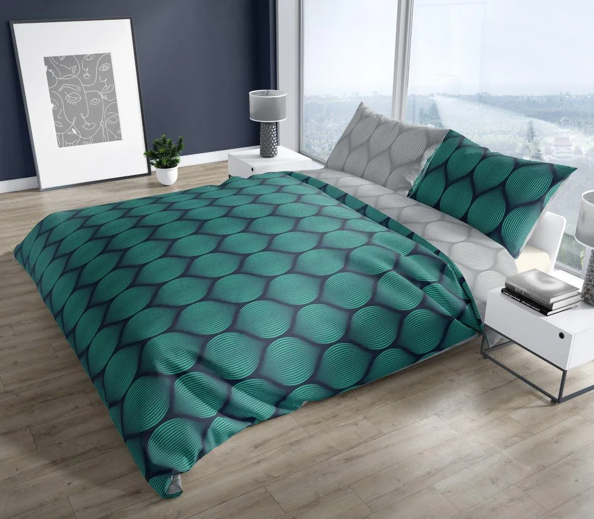 Pościel komplet PURE COTTON 009 bawełna 160X200+2x70X80 zielony - FARO_30040