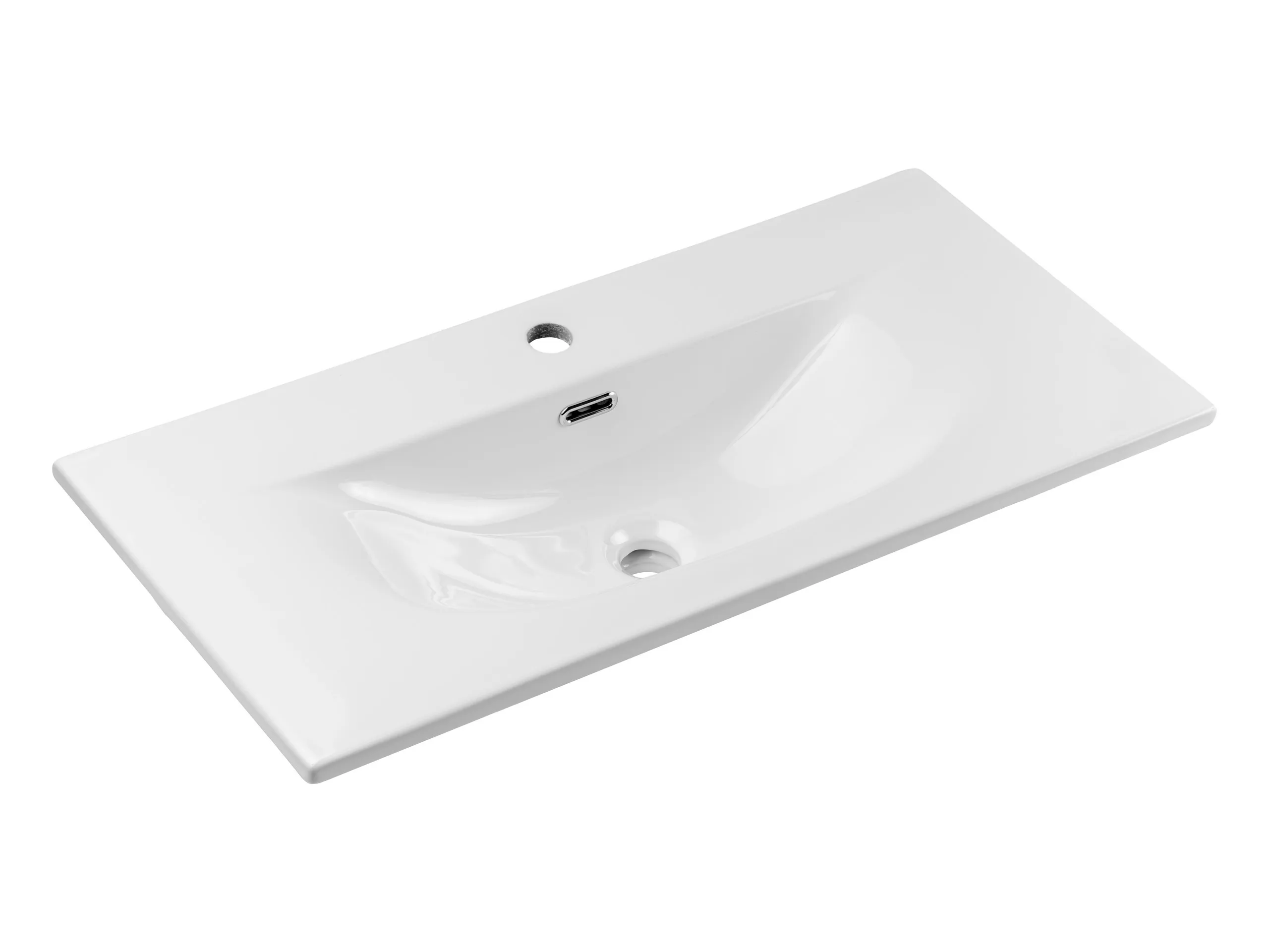 Umywalka meblowa SKY 3 DP biała 81X15X40 (bezpiecznie pakowana)