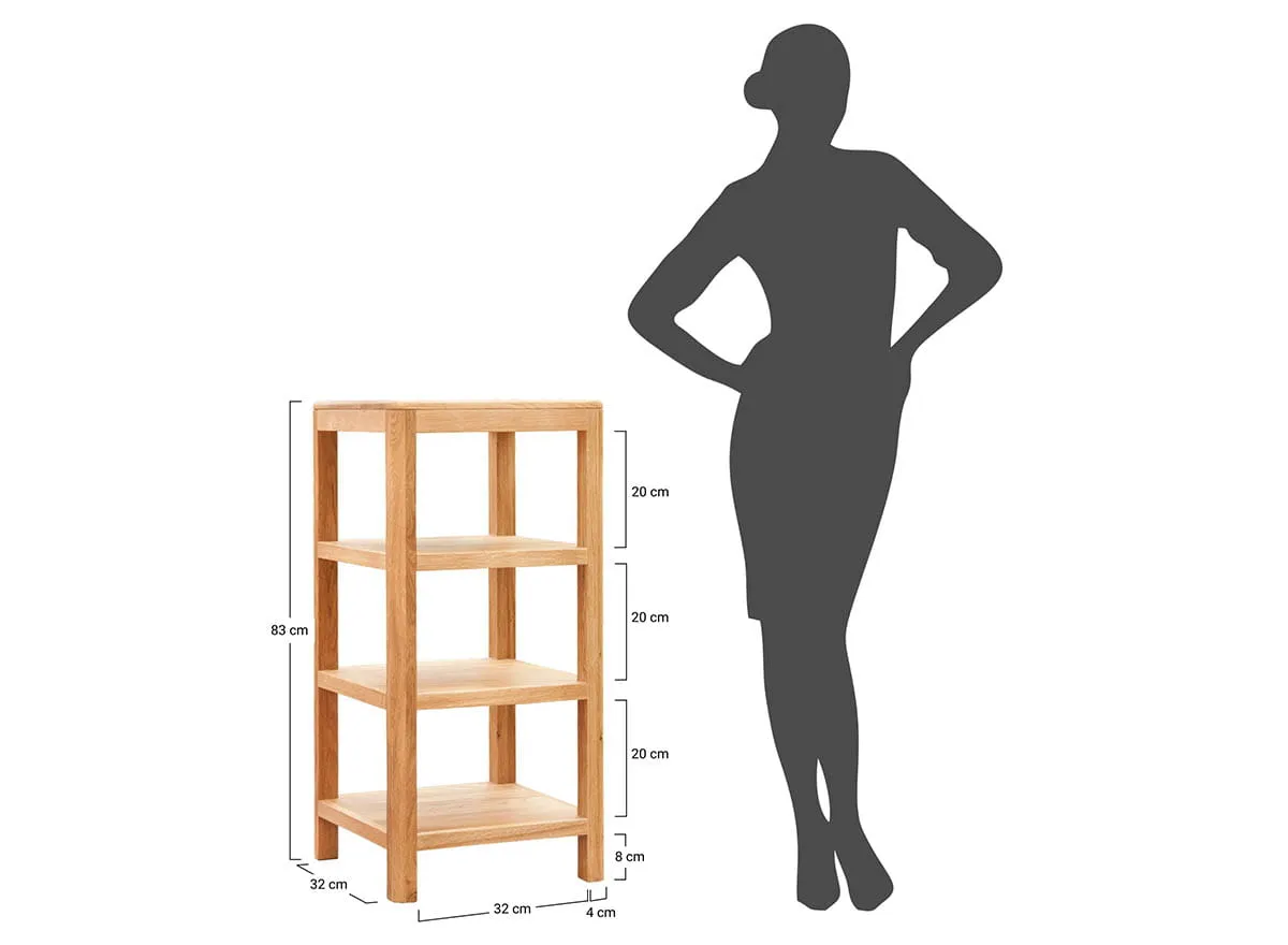 Regał dębowy średni Gialo 83x40x40 - 2SGIA27