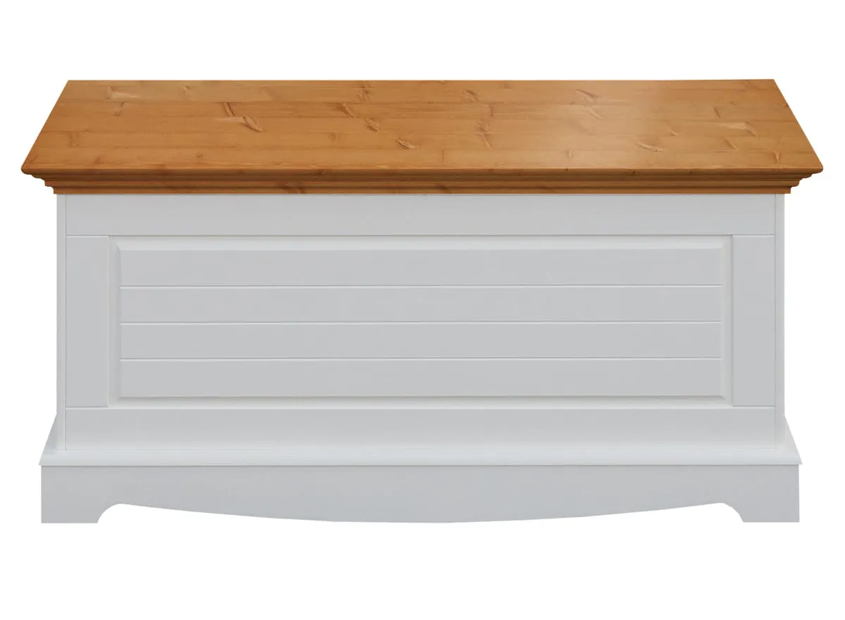 Skrzynia sosnowa BELLUNO ELEGANTE biała-dąb - PL038B/D