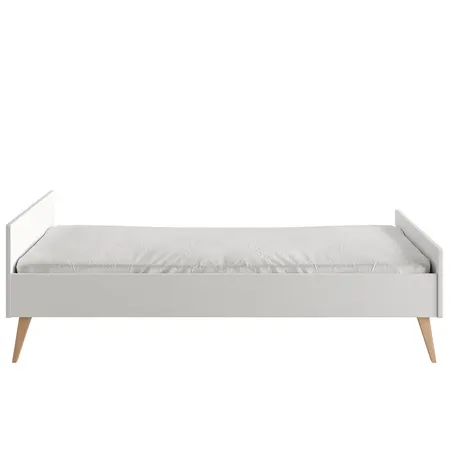 Łóżko z zagłówkiem SWING 200x120 cm białe - PIN_034-062-310