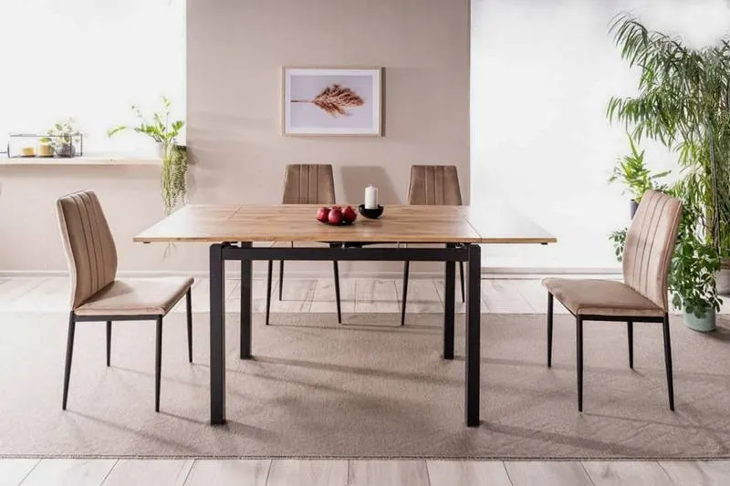 KRZESŁO ATOM VELVET CZARNY STELAŻ/BEŻ BLUVEL 28 SIGNAL - ATOMVCBE