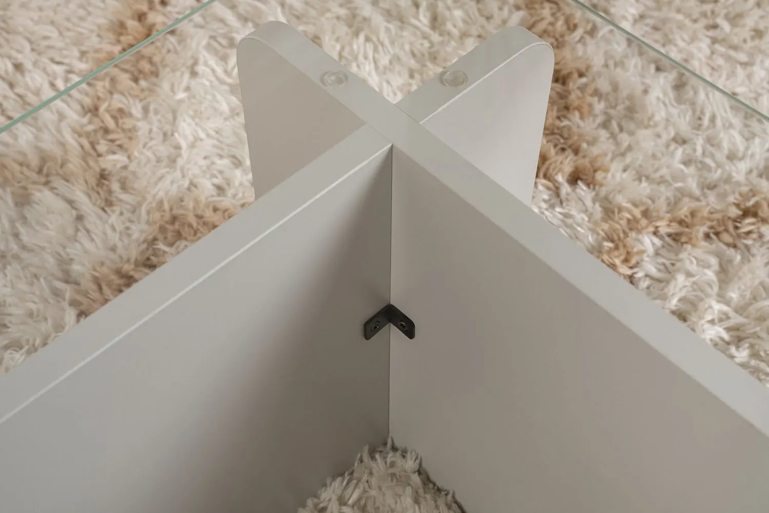 Stolik kawowy FLAVIO 65x105 cm szary transpatentny - ASI_353NRD1114