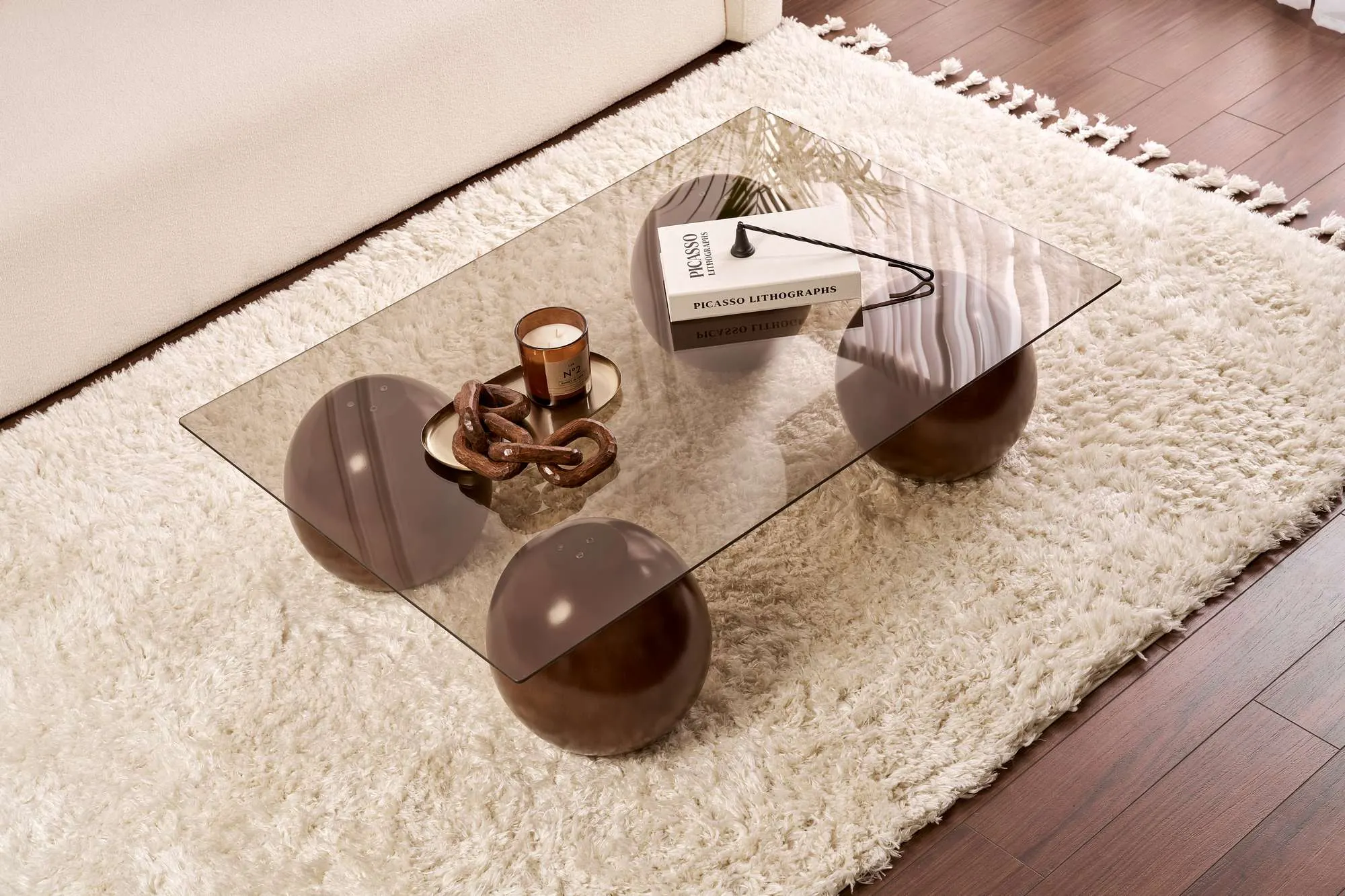 Stolik kawowy SERA 75x110 cm orzech brązowy - ASI_857NRD1136