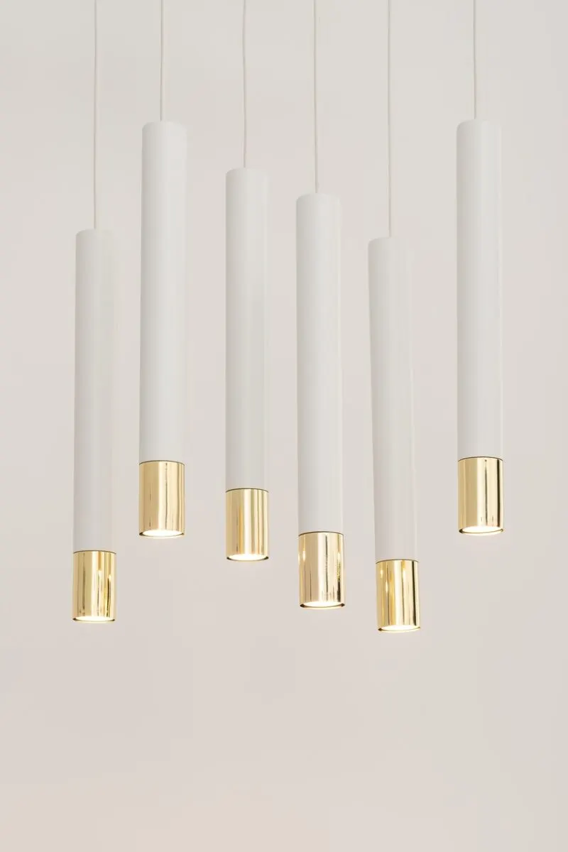 Lampa wisząca SOPEL GRAND 6 biało-złota - SI_33390