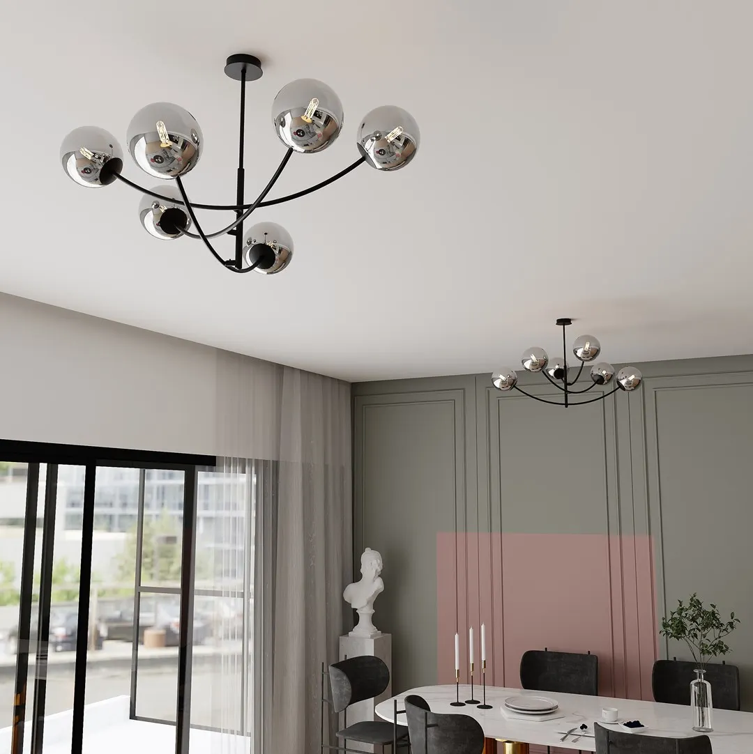 Lampa sufitowa HUNTER 6 czarny grafitowy — zdjęcie 7