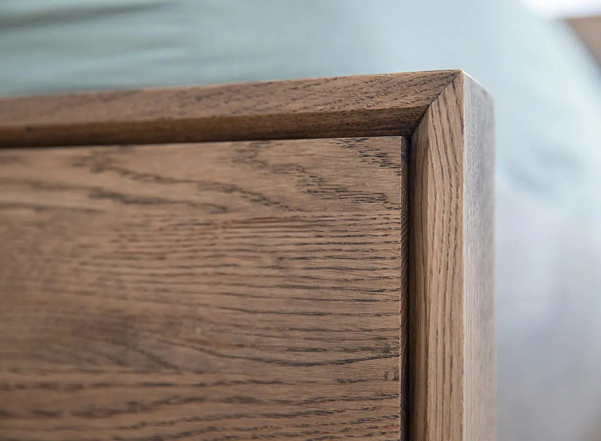 Łóżko dębowe 140x200 dąb dymiony Adria - PRHADRIA140X200DD