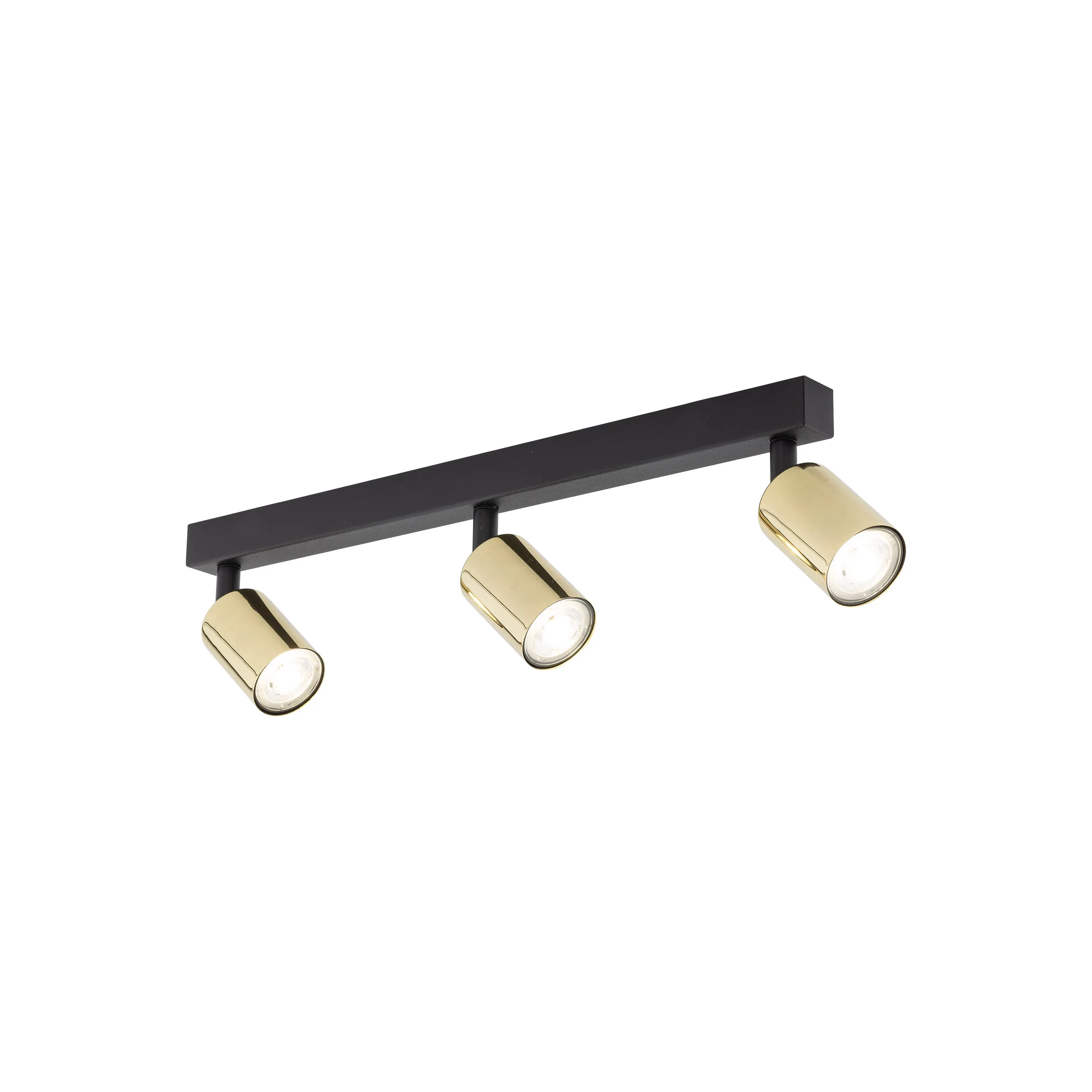 Lampa sufitowa TOP czarna złota na metalowej listwie regulowana 60x19x15cm - TK_5968