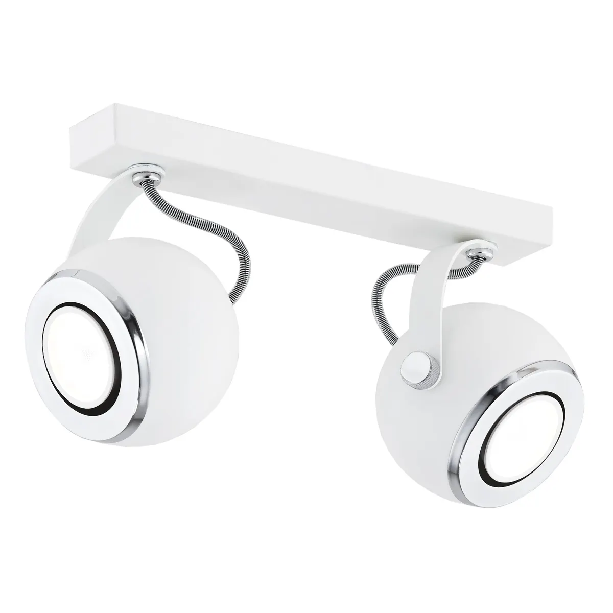 Plafon KOS metalowy biały z chromowanymi elementami regulowany podwójny 34cm Plafon KOS metalowy biały z chromowanymi elementami regulowany podwójny 34cm