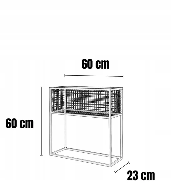 Kwietnik stojący z siatką DAX S czarny - LD_TZ000151