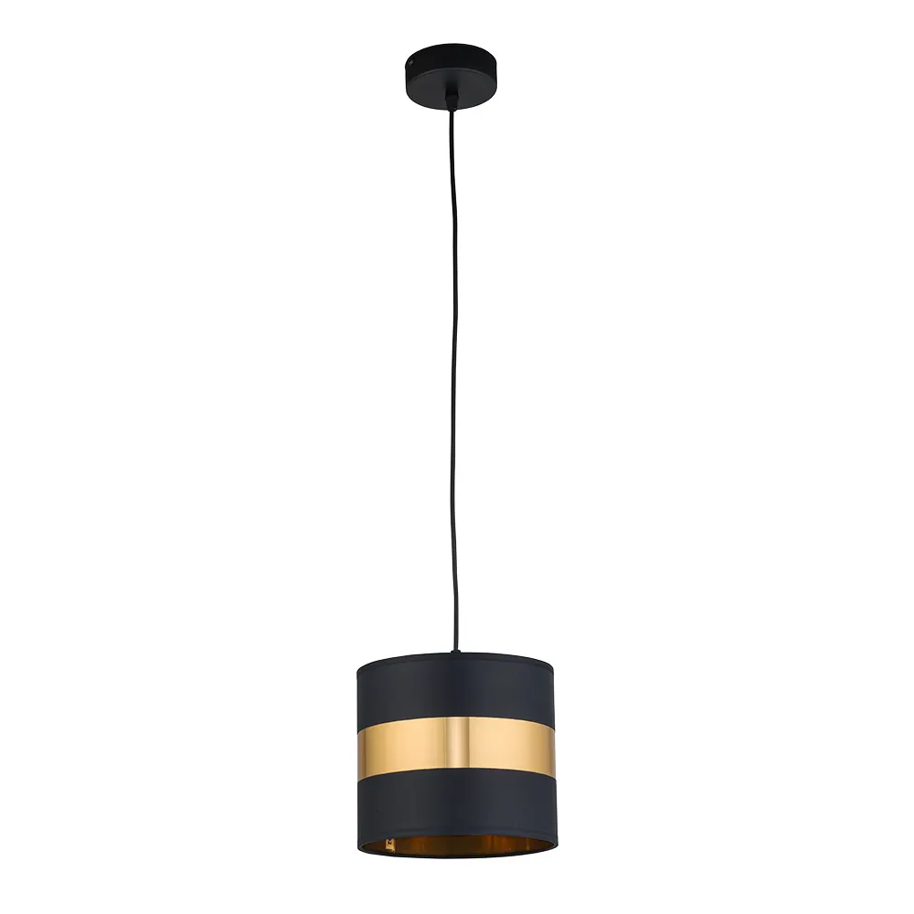 Lampa wisząca PARIS czarna ze złotymi elementami 110x20cm