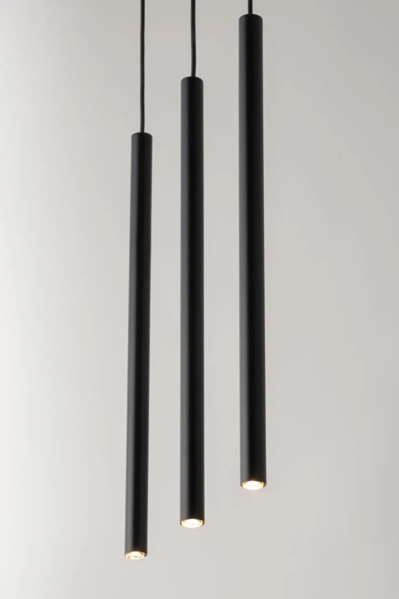 Lampa wisząca SOPEL 3 czarna — zdjęcie 2