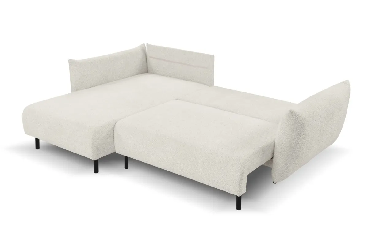 Narożnik rozkładany z pojemnikiem ADEL ANTHOLOGY 257 cm L/P kremowy - ADEL_NAR_ANTOLOGY20