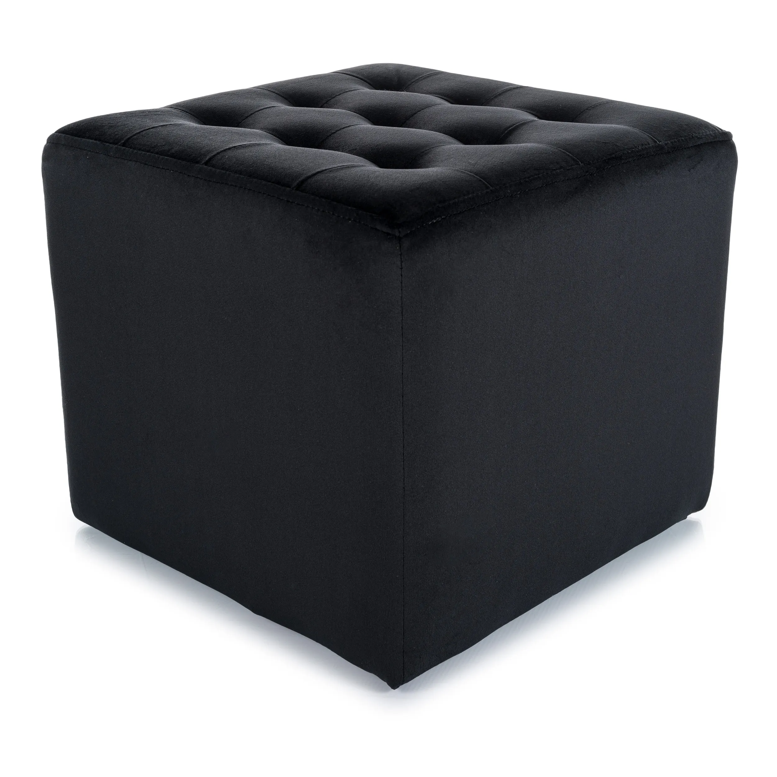 Pufa LORI Velvet aksamitna czarna Signal