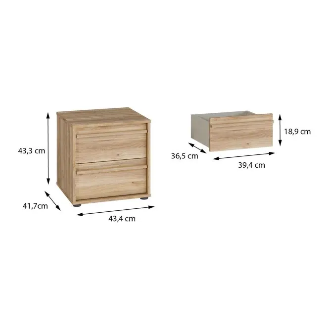 szafka nocna, drewniane, szuflady, naturalny kolor, meble