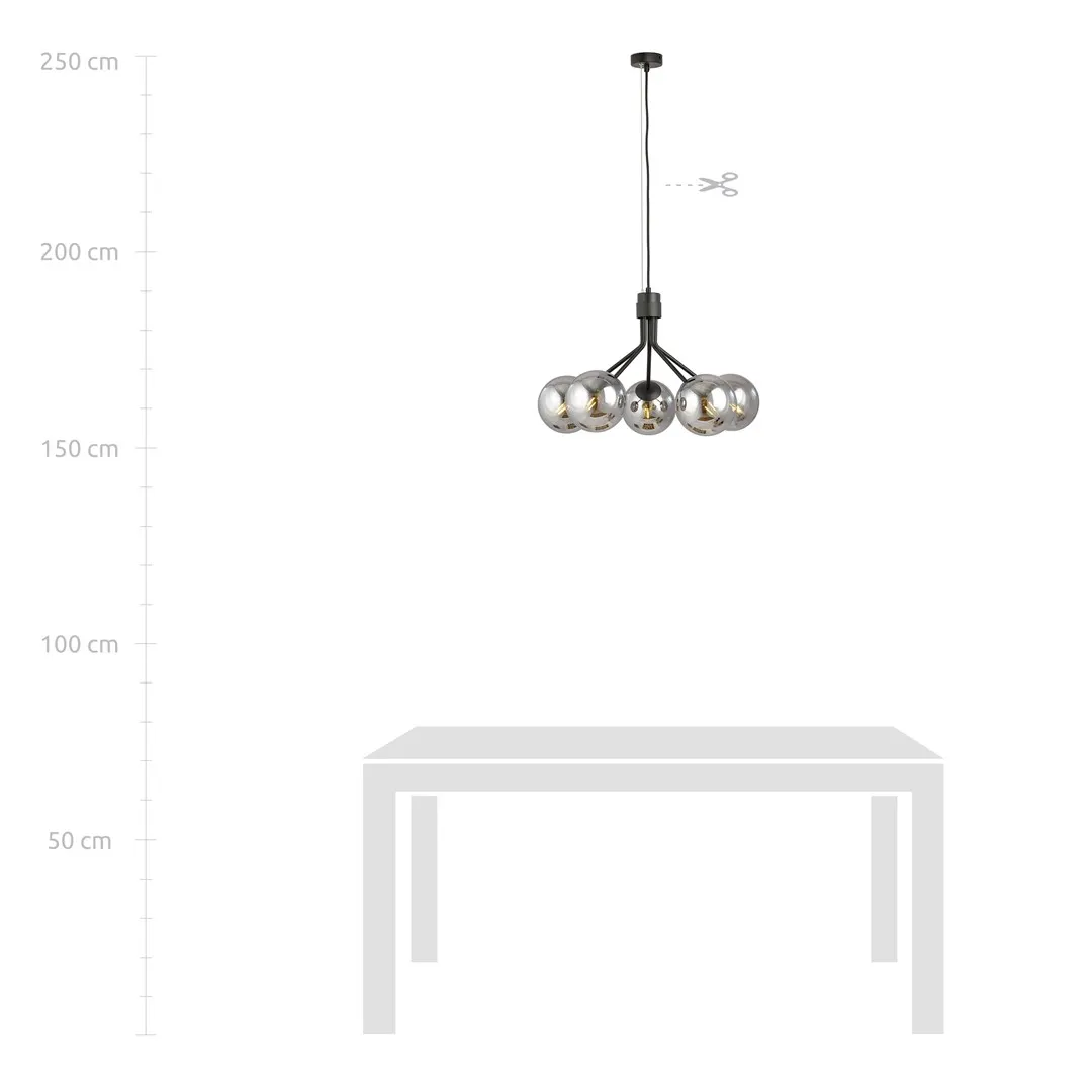 Lampa wisząca NOVA Czarny 1140/5 - 1140/5