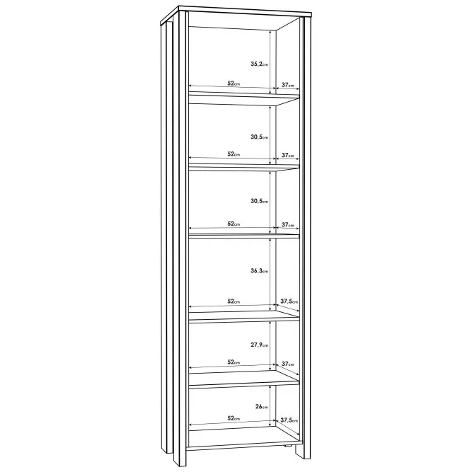 Witryna L/P CLIF 2-drzwiowa - old wood vintage, beton - CLFV711-C546
