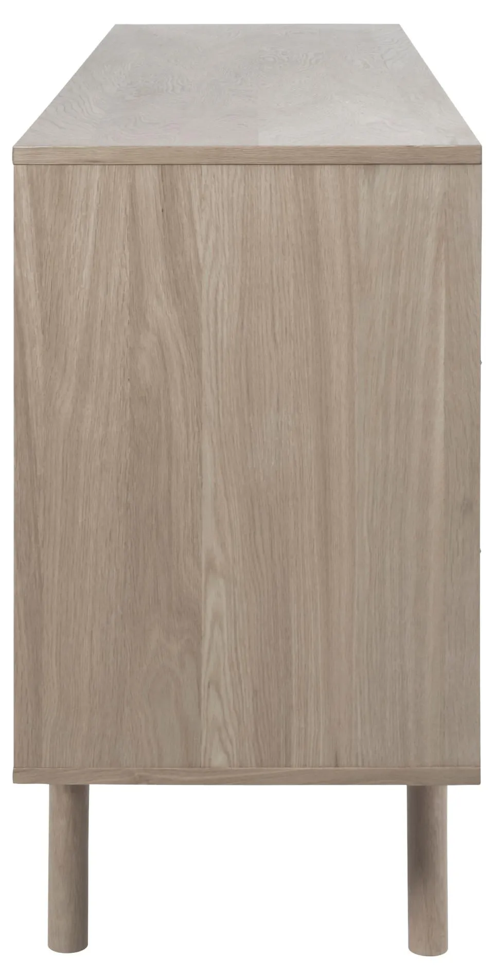 Komoda 2-drzwiowa z 4 szufladami ANAIS 180x44x84 Fornir dębowy bielony olejowany — zdjęcie 11