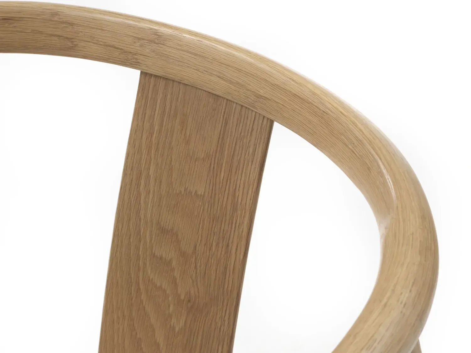 Krzesło drewniane okrągłe RELATE z podłokietnikami naturalny - UN_49560000