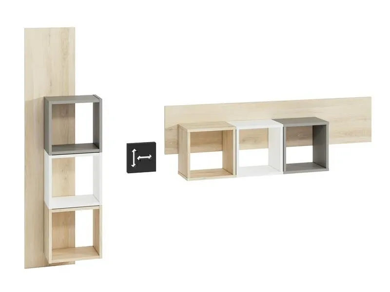 Półka kwadratowa DROP 18W szara platyna 30x32 cm - 1DROP18W-19W-001