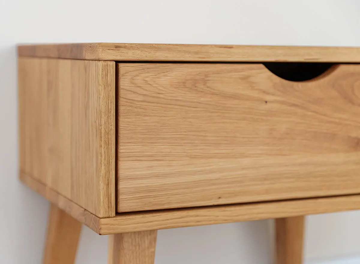 Szafka nocna z szufladą lity dąb olejowany Simona - PRHSIM08