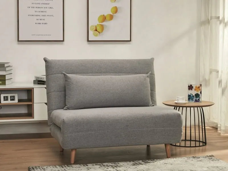 Fotel rozkładany z funkcją spania SPIKE szary - SPIKESZBU