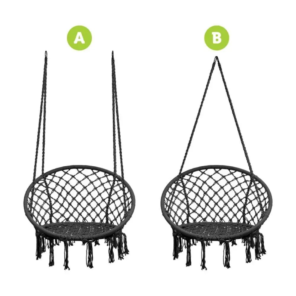 Fotel hamakowy BRASIL HOOP FI 60 cm czarny - MI_5902659146885