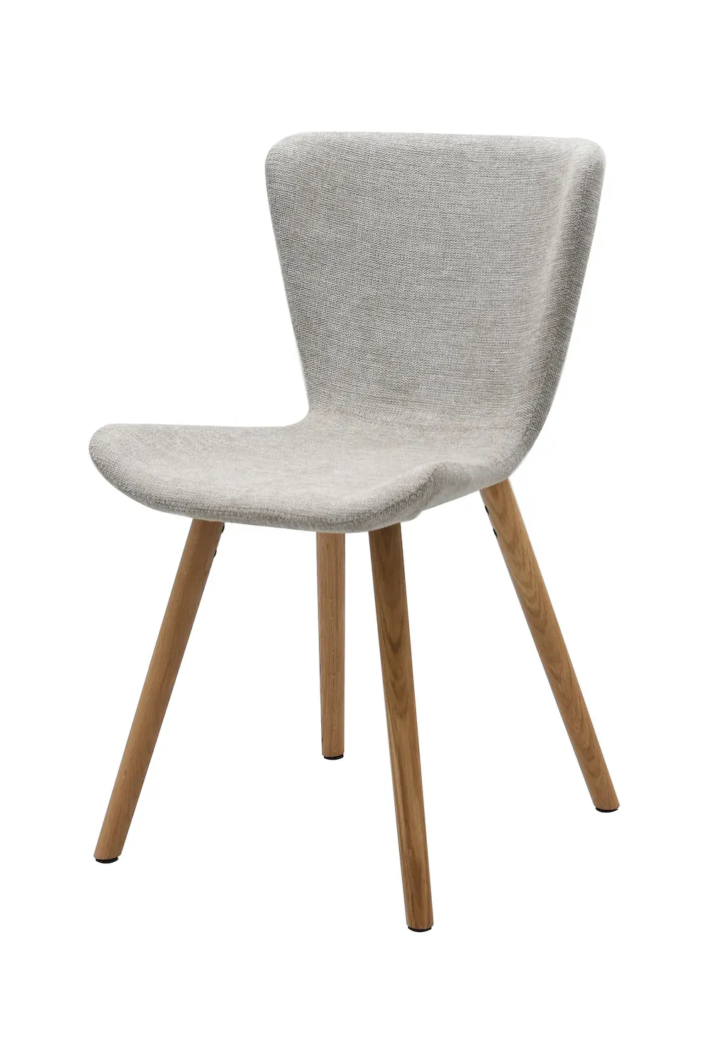 Krzesło tapicerowane TESLIN - piaskowe, naturalne nogi