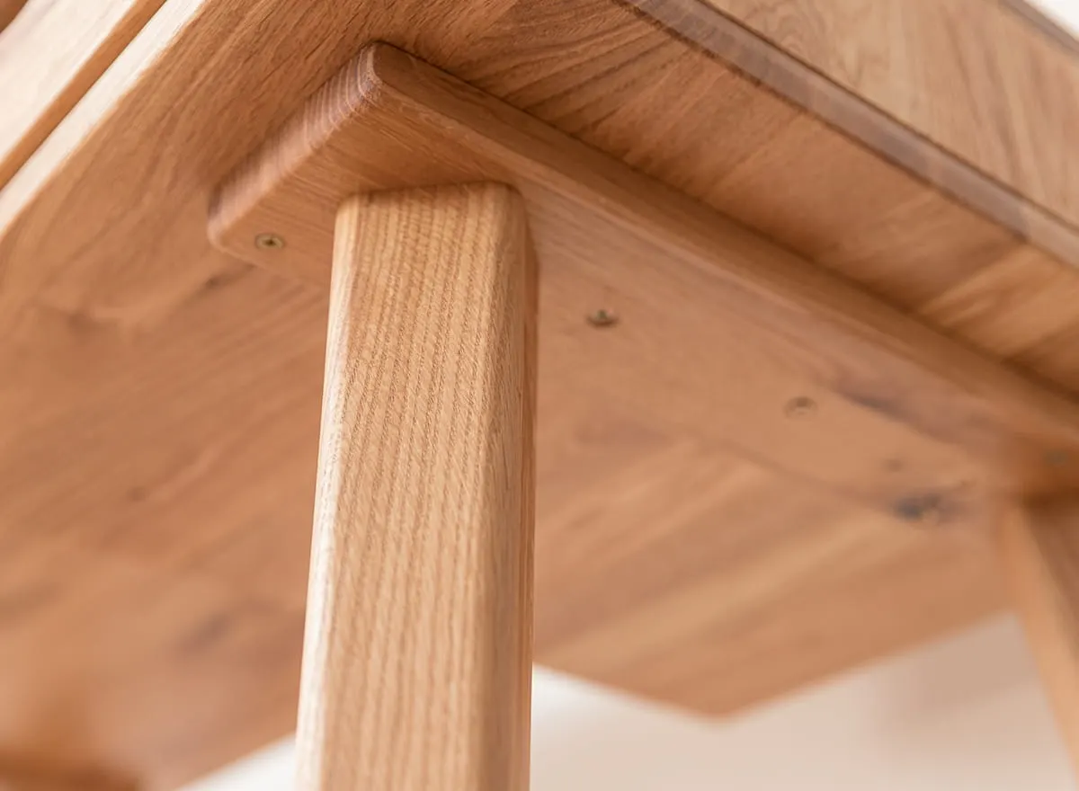 Biurko z 1 szufladą lity dąb olejowany 120x55x75 cm Simona - 3SSIM078