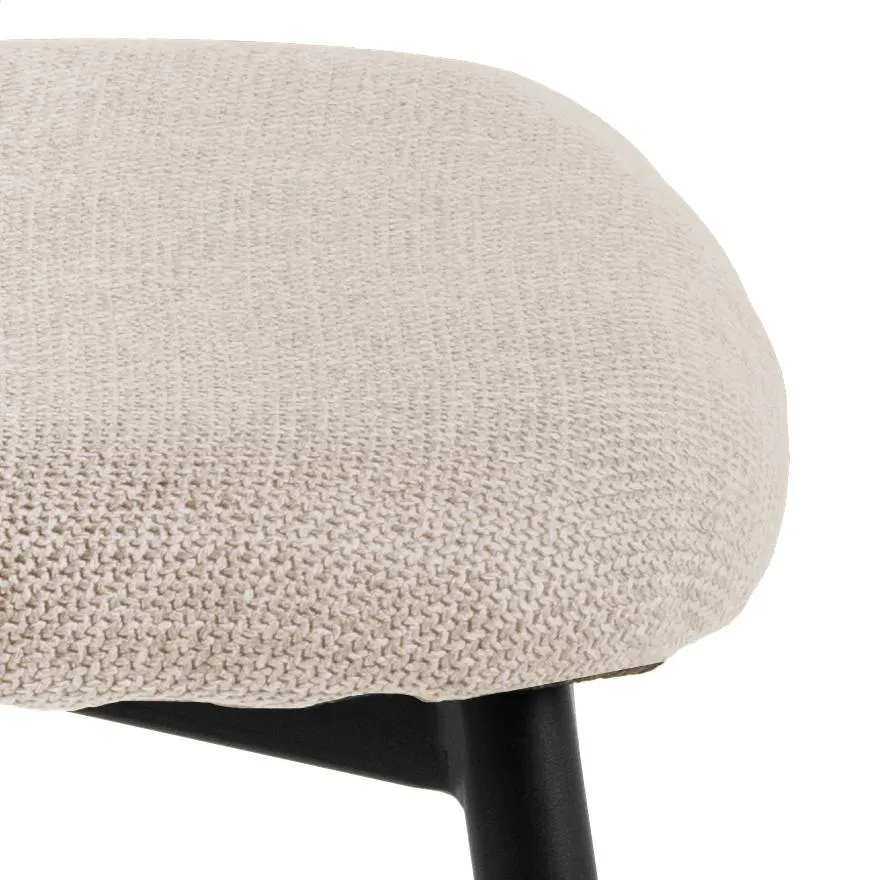 Krzesło z podłokietnikami Laos Beżowy- zam. błyskawiczny, Czarny ( zestaw 2 sztuk ) - 0000098239