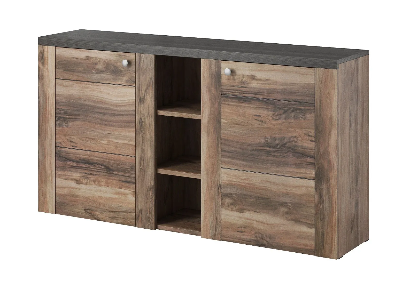 Komoda 2-drzwiowa LARONA (typ 26) 155 cm orzech satynowy touchwood
