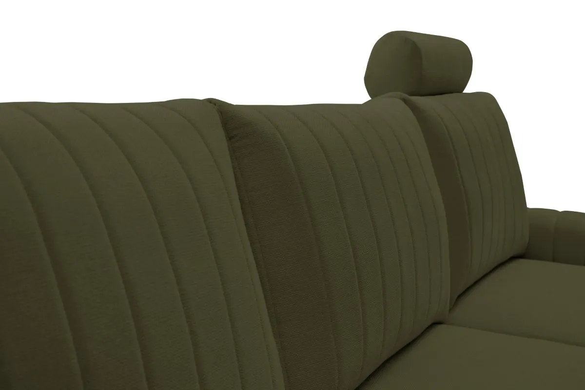 Narożnik rozkładany z pojemnikiem MONACO LOFT 251 cm prawy oliwkowy - MONACO_NAR_LOFT10_P