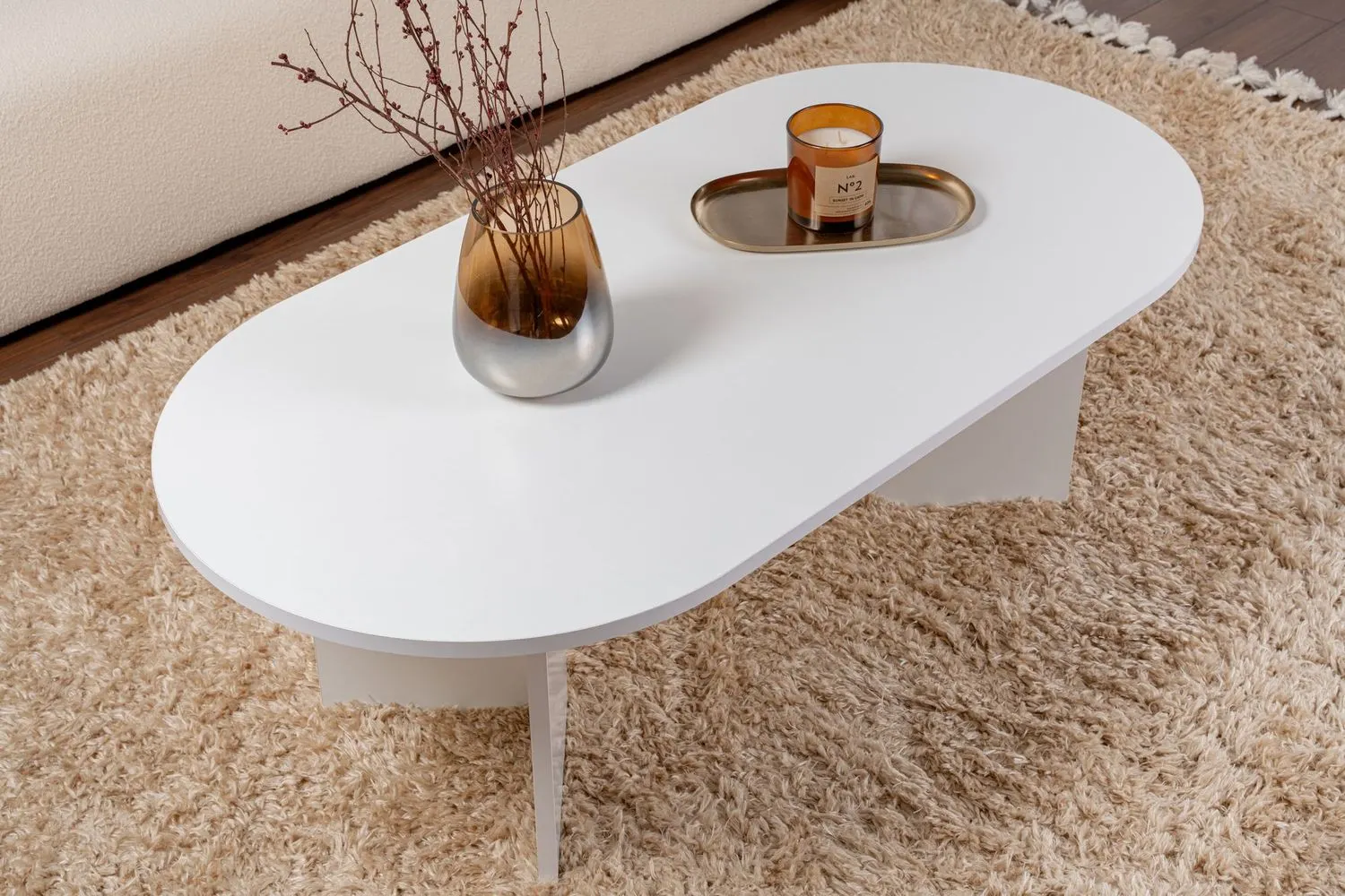 Stolik kawowy SABLE 60x120 biały