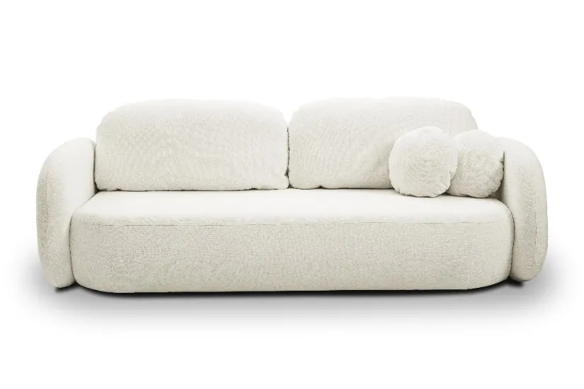 Sofa rozkładana z pojemnikiem OLIO SICURIO 238 cm kremowa - OLIO_SO_SICURIO60