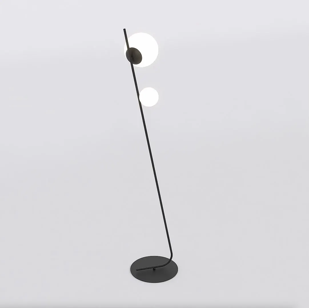 Lampa podłogowa metalowa TATU LP2 czarna — zdjęcie 2
