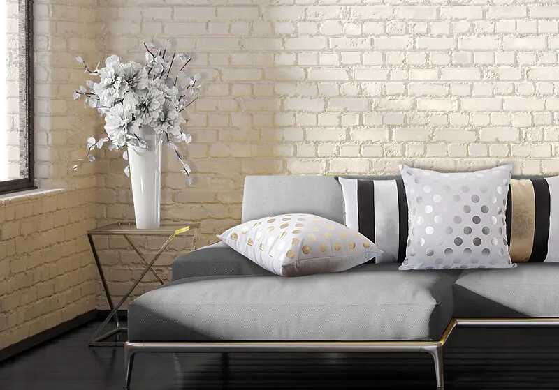 POSZEWKA SATU 40X40 CM BIAŁY - EU_93176