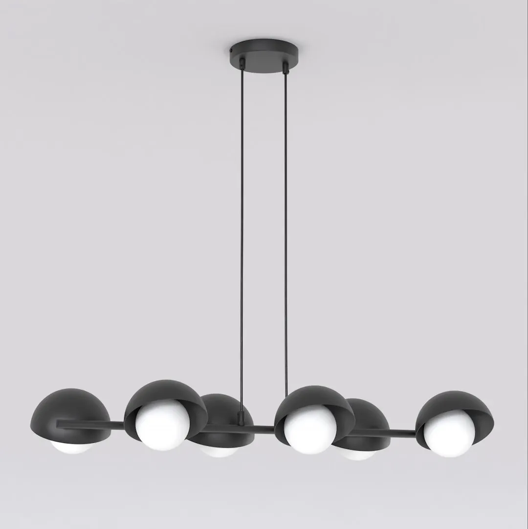 Lampa wisząca metalowa BOOM 6 czarna