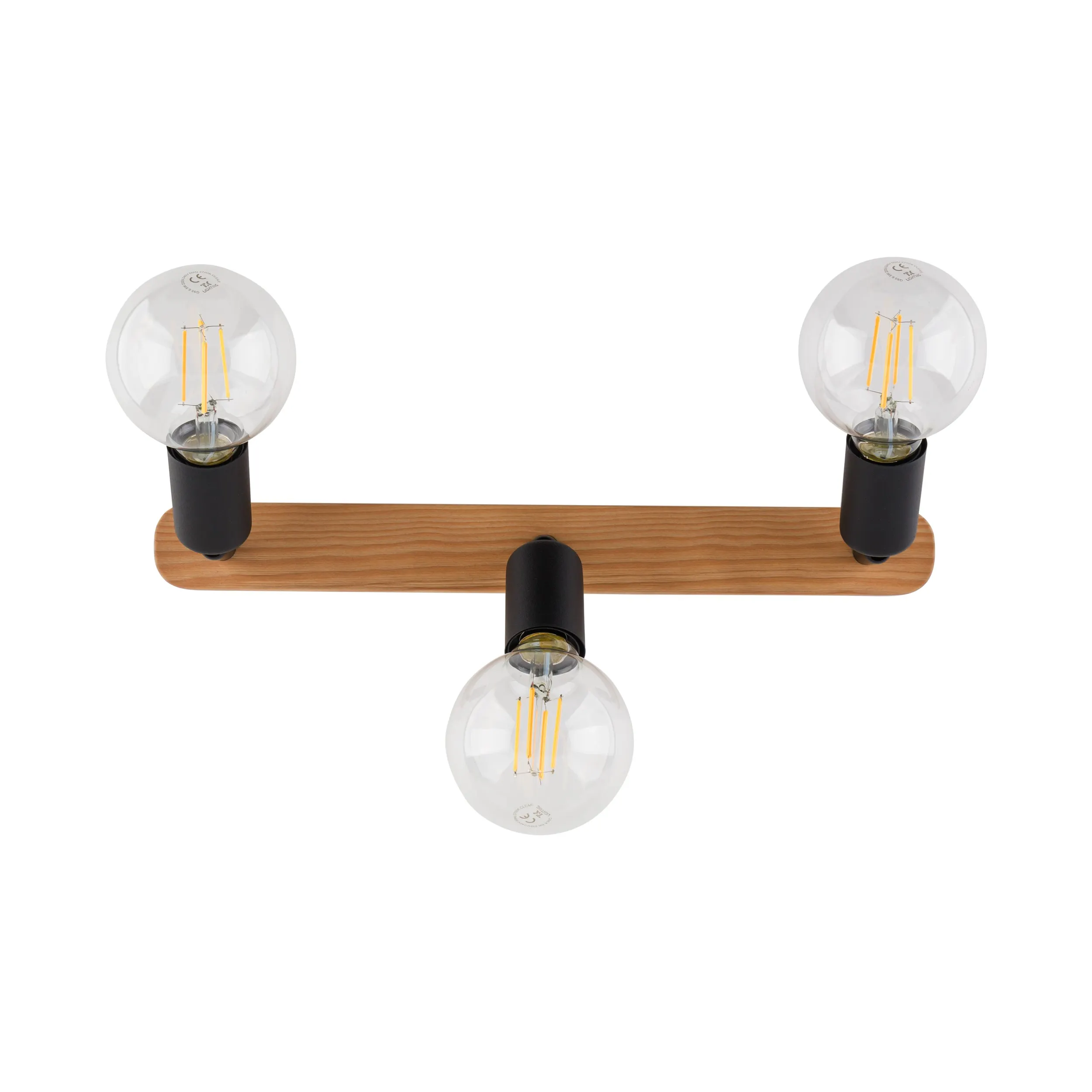 Lampa Sufitowa SIMPLY WOOD drewniana czarna regulowana 51cm - TK_4750