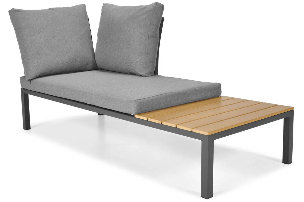 Narożnik ogrodowy modułowy LAGOS 181 cm ze stolikiem szary - FE5906948124530