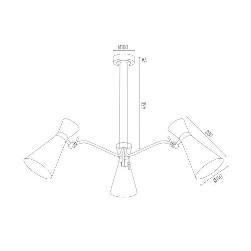 LUKKA_1380 Żyrandol LUKKA metalowy biały chromowany regulowany 71x60cm - 1379